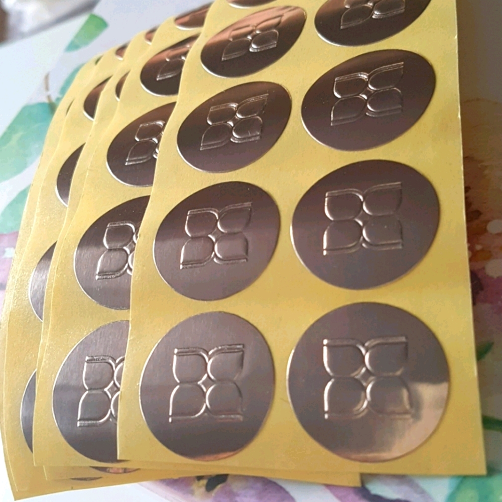 50 pcs BCBG Trademark Rare Gold Stickers 1" in